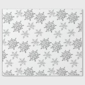 Hand gezeichneter Schneeflocke-silberner Geschenkpapier (Flach)