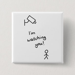 Hand gezeichneter Stockmann "ich passe Sie" auf zu Button