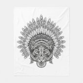 Hand gezeichneter Tiger in der Art Fleecedecke (Vorderseite)