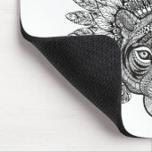 Hand gezeichneter Tiger in der Art Mousepad (Ecke)