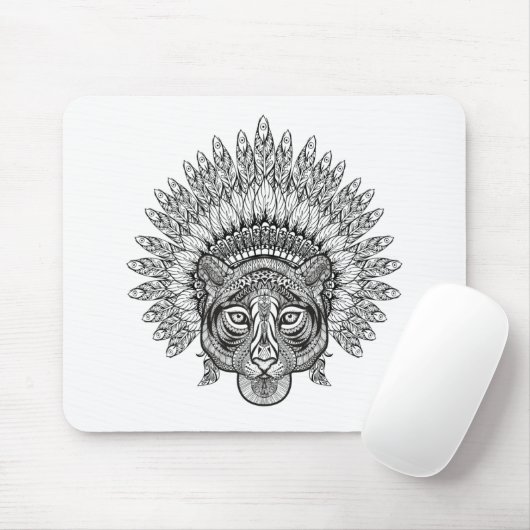 Hand gezeichneter Tiger in der Art Mousepad (Mit Mouse)