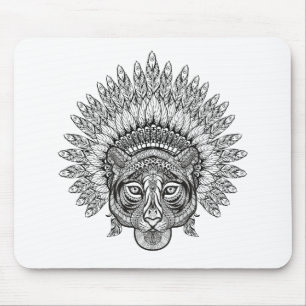 Hand gezeichneter Tiger in der Art Mousepad