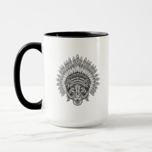 Hand gezeichneter Tiger in der Art Tasse