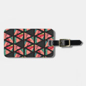 Hand gezeichnetes abstraktes Wassermelone-Muster Gepäckanhänger (Vorderseite horizontal)