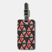 Hand gezeichnetes abstraktes Wassermelone-Muster Gepäckanhänger (Vorderseite vertikal)