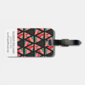 Hand gezeichnetes abstraktes Wassermelone-Muster Gepäckanhänger (Rückseite horizontal)