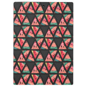 Hand gezeichnetes abstraktes Wassermelone-Muster Klemmbrett (Rückseite)