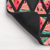 Hand gezeichnetes abstraktes Wassermelone-Muster Mousepad (Ecke)