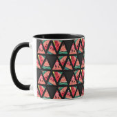 Hand gezeichnetes abstraktes Wassermelone-Muster Tasse (Links)