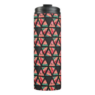 Hand gezeichnetes abstraktes Wassermelone-Muster Thermosbecher