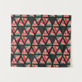 Hand gezeichnetes abstraktes Wassermelone-Muster Wandteppich (Vorderseite (Horizontal))