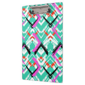 Hand gezeichnetes aquamarines Zickzack-Muster Klemmbrett (Links)