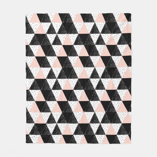 Hand gezeichnetes Dreieck-geometrisches Muster Fleecedecke (Vorderseite)