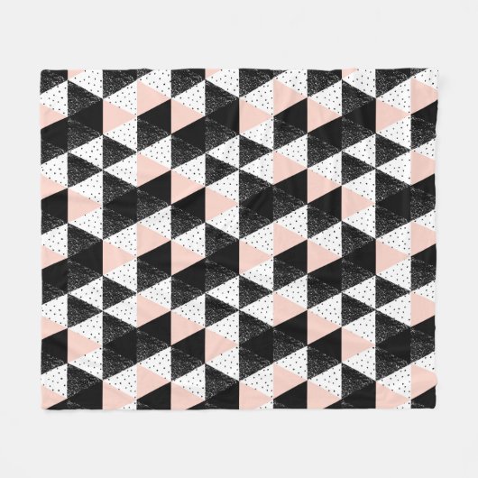 Hand gezeichnetes Dreieck-geometrisches Muster Fleecedecke (Vorderseite (Horizontal))