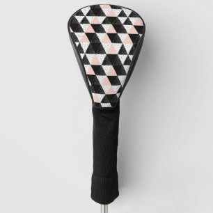 Hand gezeichnetes Dreieck-geometrisches Muster Golf Headcover