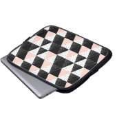 Hand gezeichnetes Dreieck-geometrisches Muster Laptopschutzhülle (Vorne Knopf)