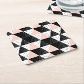 Hand gezeichnetes Dreieck-geometrisches Muster Rechteckiger Pappuntersetzer (angewinkelt)