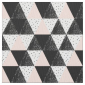 Hand gezeichnetes Dreieck-geometrisches Muster Stoff (Nahaufnahme)
