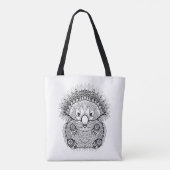 Hand gezeichnetes Echidna-Gekritzel 2 Tasche (Rückseite)