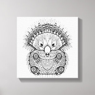 Hand gezeichnetes Echidna-Gekritzel 6 Leinwanddruck
