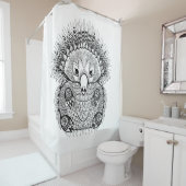 Hand gezeichnetes Echidna-Gekritzel Duschvorhang (Beispiel)