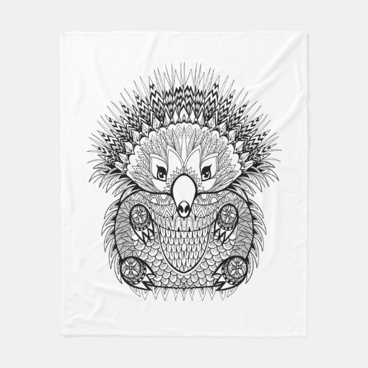 Hand gezeichnetes Echidna-Gekritzel Fleecedecke (Vorderseite)