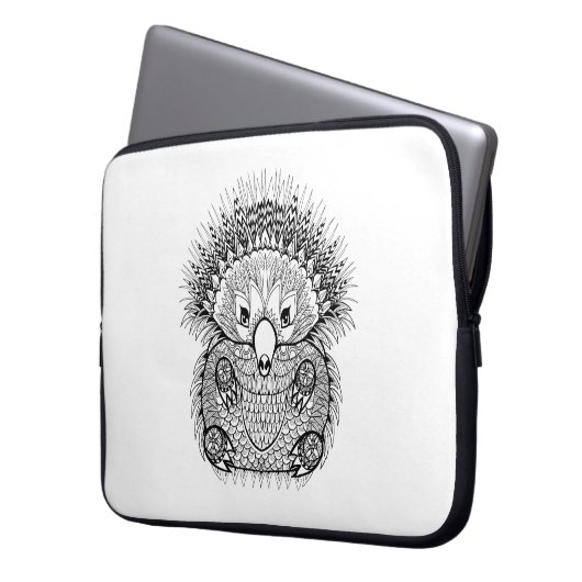 Hand gezeichnetes Echidna-Gekritzel Laptopschutzhülle (Vorderseite Links)