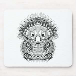 Hand gezeichnetes Echidna-Gekritzel Mousepad