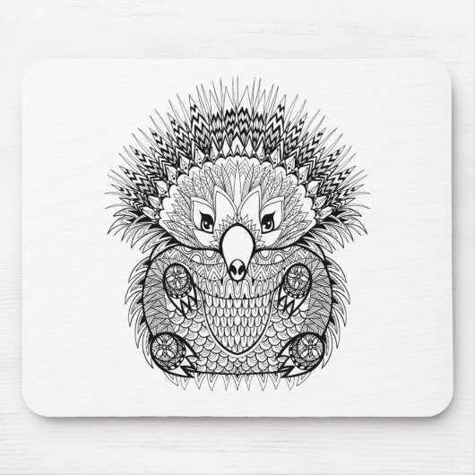 Hand gezeichnetes Echidna-Gekritzel Mousepad (Vorne)