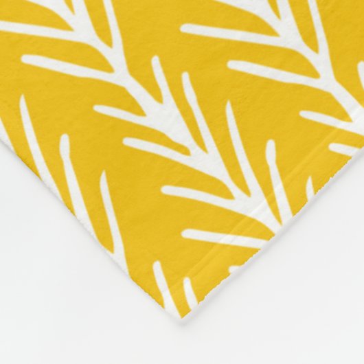 Hand gezeichnetes Goldweizen-Muster Fleecedecke (Ecke)