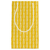 Hand gezeichnetes Goldweizen-Muster Kleine Geschenktüte (Vorderseite)