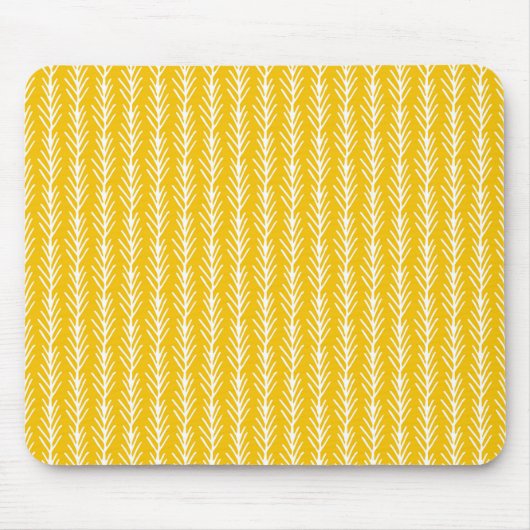 Hand gezeichnetes Goldweizen-Muster Mousepad (Vorne)