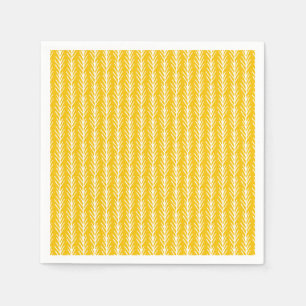 Hand gezeichnetes Goldweizen-Muster Serviette