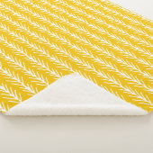 Hand gezeichnetes Goldweizen-Muster Sherpadecke (3/4)
