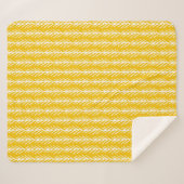 Hand gezeichnetes Goldweizen-Muster Sherpadecke (Vorderseite (Horizontal))