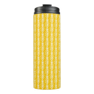 Hand gezeichnetes Goldweizen-Muster Thermosbecher
