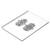 Hand gezeichnetes Hamsa mit Verzierungen Notizblock (Linke Seite)