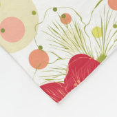 Hand gezeichnetes Hibiskus-Muster Fleecedecke (Ecke)