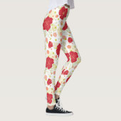Hand gezeichnetes Hibiskus-Muster Leggings (Rechts)