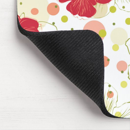 Hand gezeichnetes Hibiskus-Muster Mousepad (Ecke)