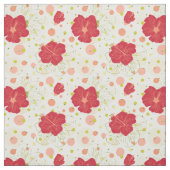 Hand gezeichnetes Hibiskus-Muster Stoff (Muster)