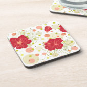 Hand gezeichnetes Hibiskus-Muster Untersetzer (Linke Seite)