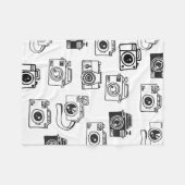 Hand gezeichnetes Kameradecken-Fotografgeschenk Fleecedecke (Vorderseite (Horizontal))