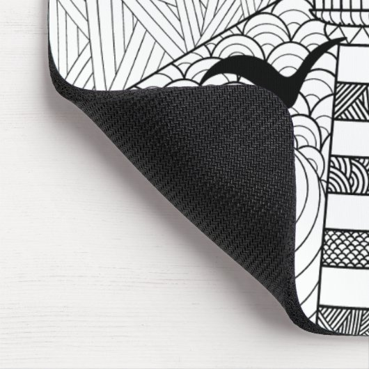 Hand gezeichnetes Leuchtturm-Gekritzel Mousepad (Ecke)
