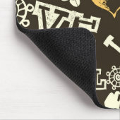 Hand gezeichnetes Liebe-Muster Mousepad (Ecke)