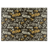 Hand gezeichnetes Liebe-Muster Schneidebrett (Vorderseite)