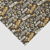 Hand gezeichnetes Liebe-Muster Seidenpapier (Ausschnitt)