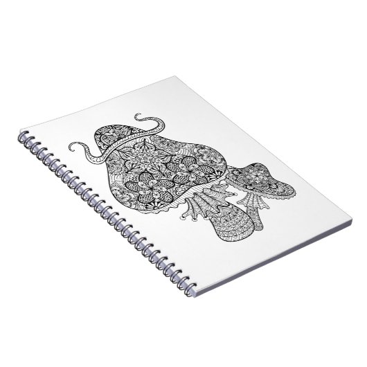 Hand gezeichnetes magisches Pilz-Gekritzel Notizblock (Rechte Seite)