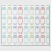 Hand gezeichnetes Maurer-Glas in 4 Farben Geschenkpapier (Flach)