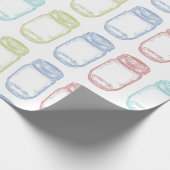 Hand gezeichnetes Maurer-Glas in 4 Farben Geschenkpapier (Ecke)